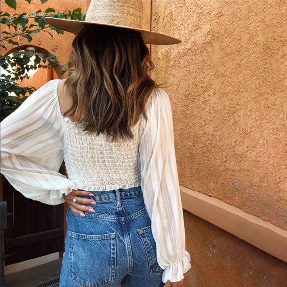 New sweet romantic blouse sweetheart neck crop top - Picture 2 of 4